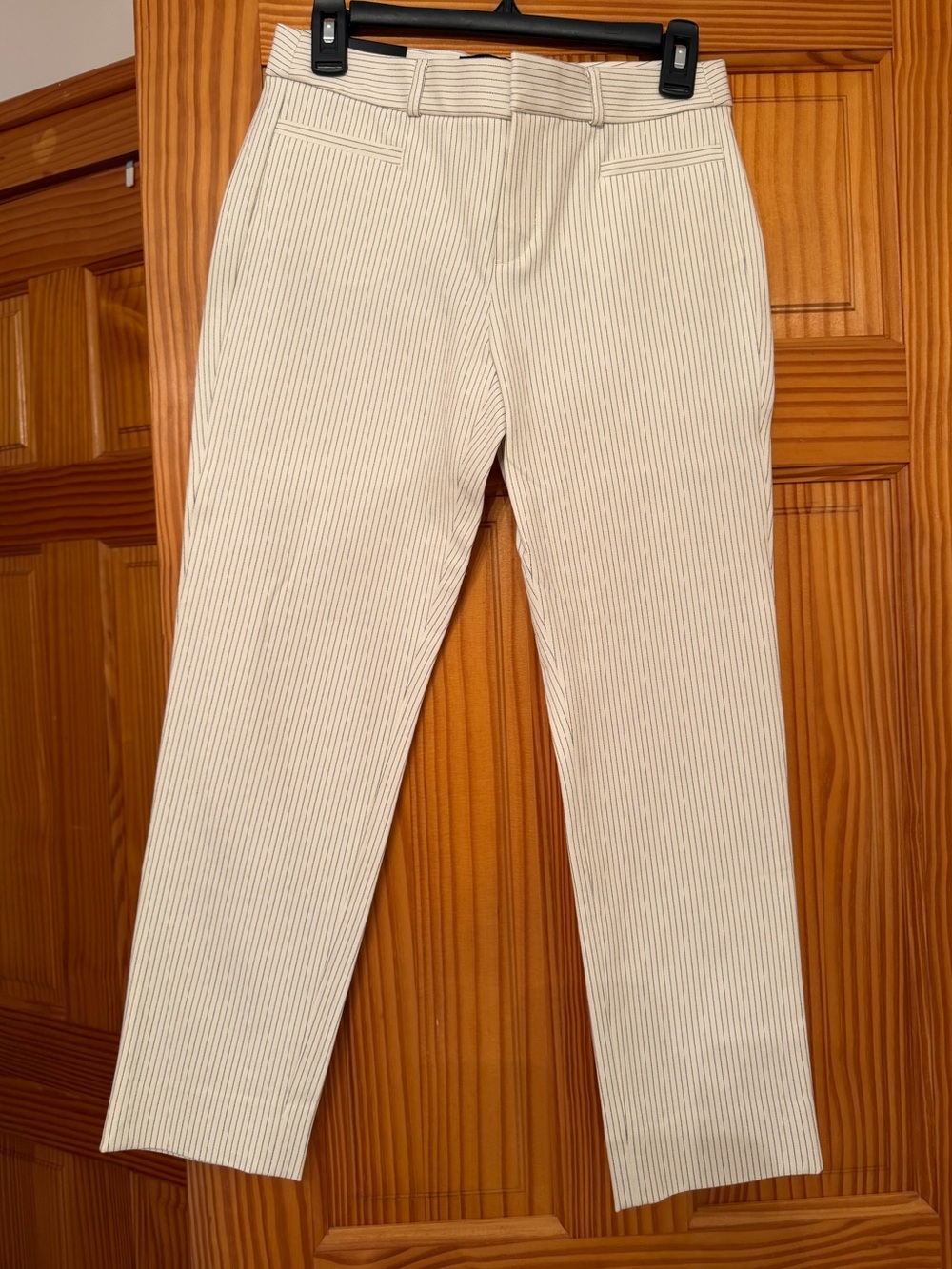Banana Republic Ivory Pinstripe Sloan Pants